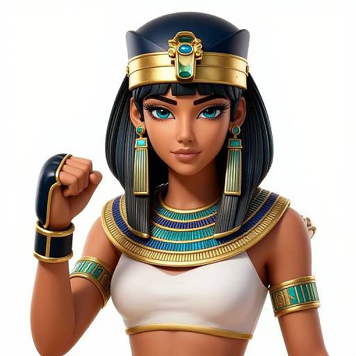 Anime Egyptian Warrior Girl Portrait