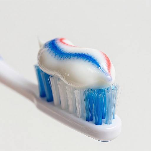 Vibrant Toothbrush with Colorful Toothpaste