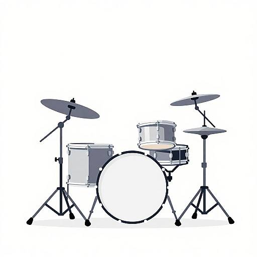 Minimalist Drum Set Illustration