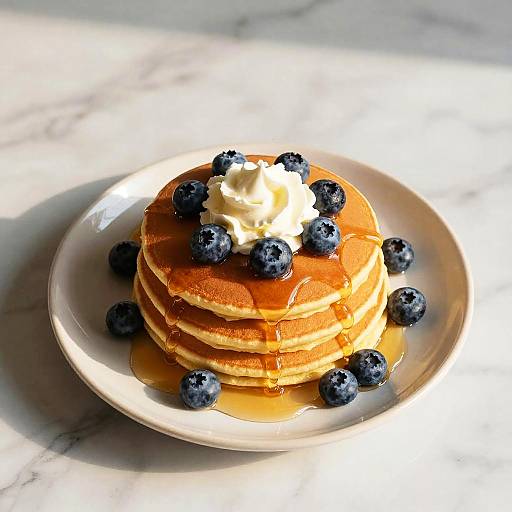 Golden Hour Pancake Stack Top-Down