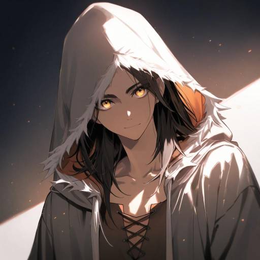 Eren Yeager in Black Hooded Outfit