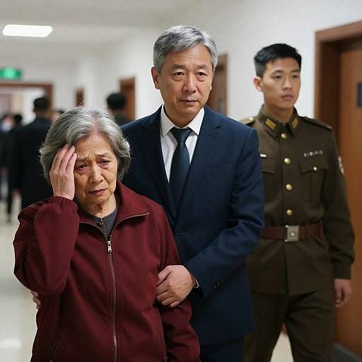 Emotional Indoor Scene with Three People