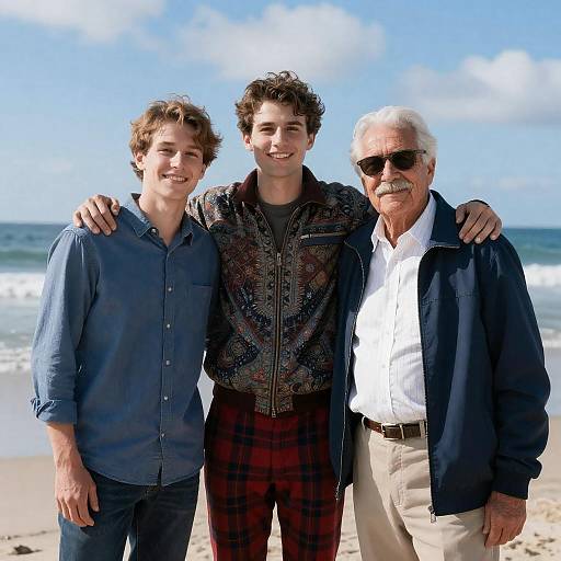 Beach Moments: Three Generations Smiling