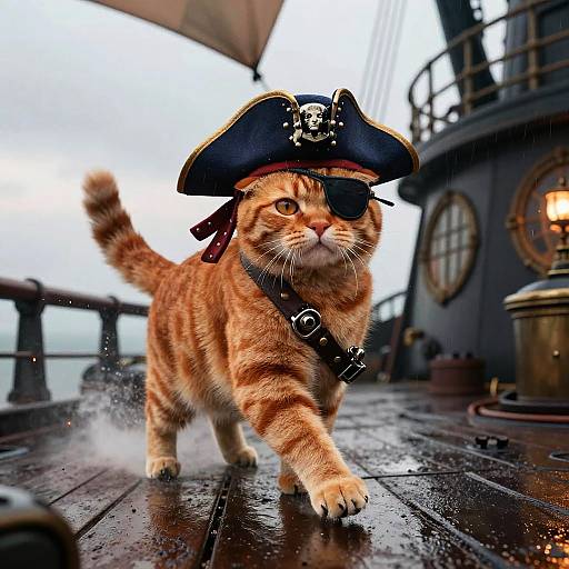 Fierce Sky Pirate Scottish Fold Cat