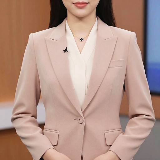 Elegant Female News Anchor Attire