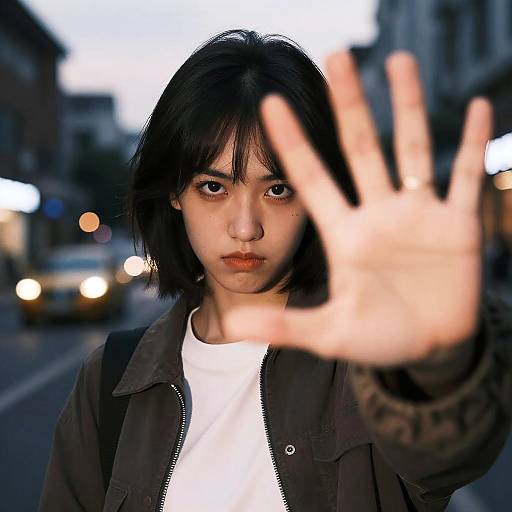 Confident Girl Streetwear Close-Up