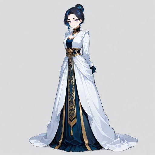 Charming Cat-Girl in Regency Gown Charming Cat-Girl in Regency Gown