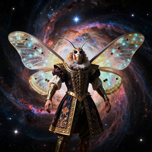 Nebula Moth Diplomat in Renaissance Vestments