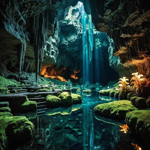Mysterious Underground Cavern Landscape