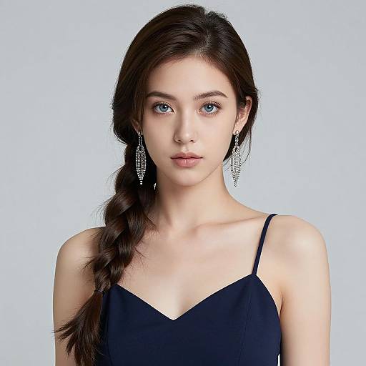 Portrait of Young Woman with Braid