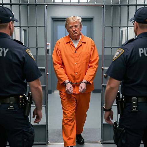 Banana Trump in Prison Scene