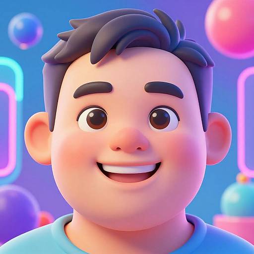 Vibrant AI-Enhanced Playful Portrait