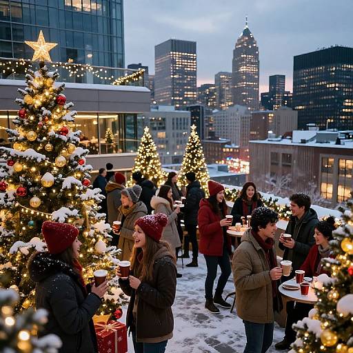 Urban Rooftop Christmas Celebration