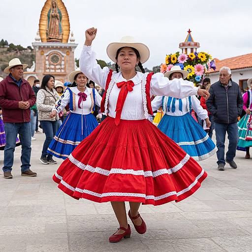 Dancing Woman at Virgin of Guadalupe Festival