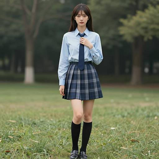 Sophisticated Asian Woman in Nature