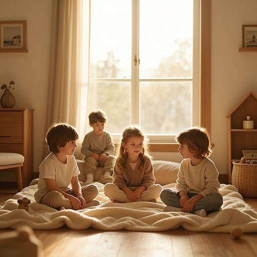 Cozy Kids Photoshoot in Home Studio