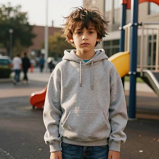 Messy Fringe Hairstyle on Boy