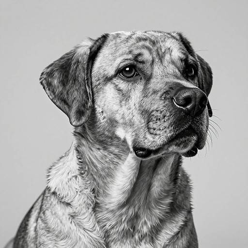 Hyper-Realistic Monochrome Dog Portrait