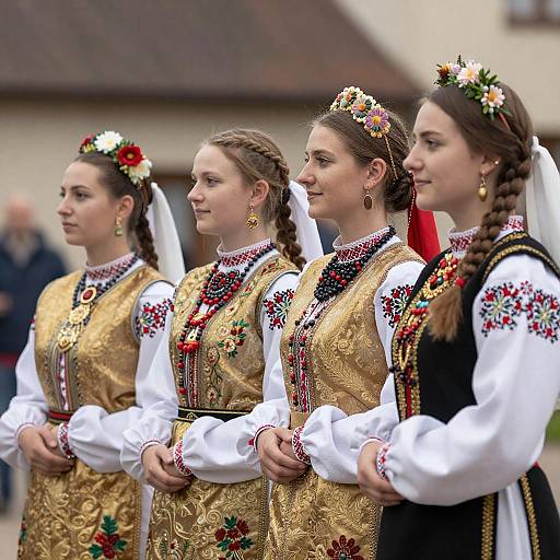Elegant Eastern European Folk Festival Scene