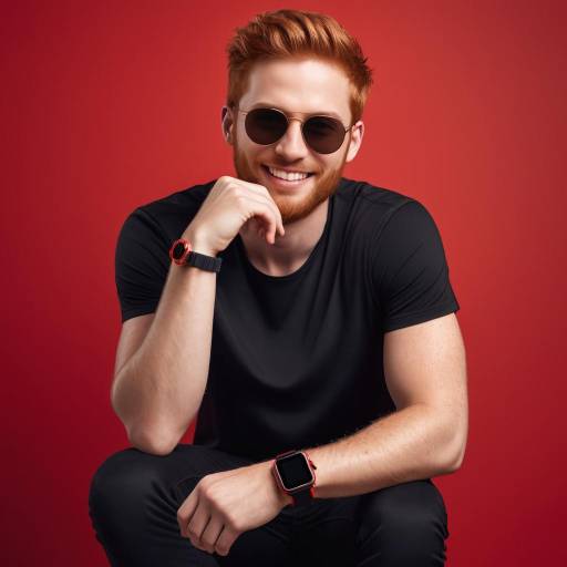 Vibrant Portrait of a Red-Haired Man Vibrant Portrait of a Red-Haired Man