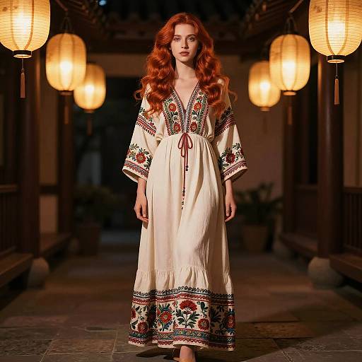 Bohemian Lantern Portrait of Copper Hair