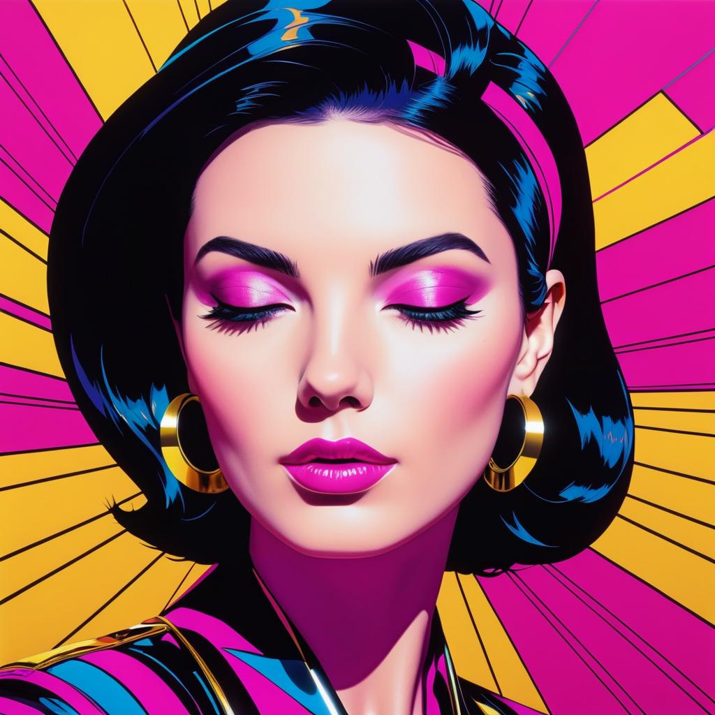 Vibrant 80s Pop Art Portrait