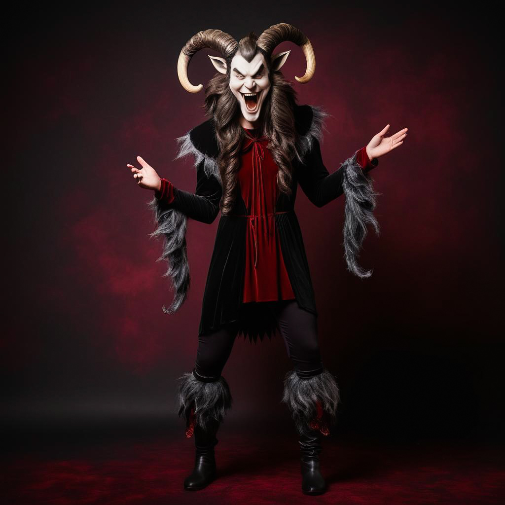 Teenage Joy in Krampus Costume Photo