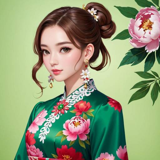 Charming Girl Amidst Floral Beauty
