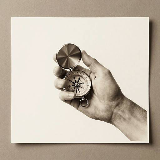 Vintage Compass in Sepia Elegance