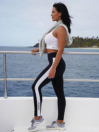 Athletic Woman Posing on Luxury Boat