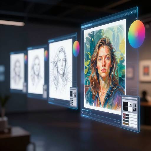 Multi-Stage Digital Art Visualization