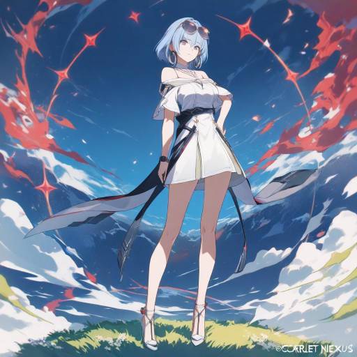 Serene Girl in Scarlet Nexus Style