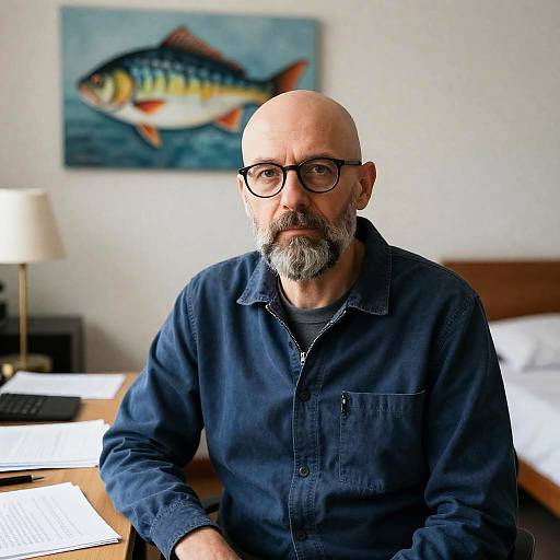 Serious Man in an Office Setting