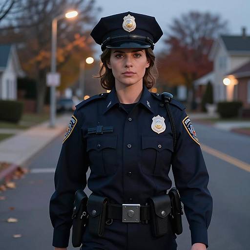 Photorealistic Female Police Officer at Halloween