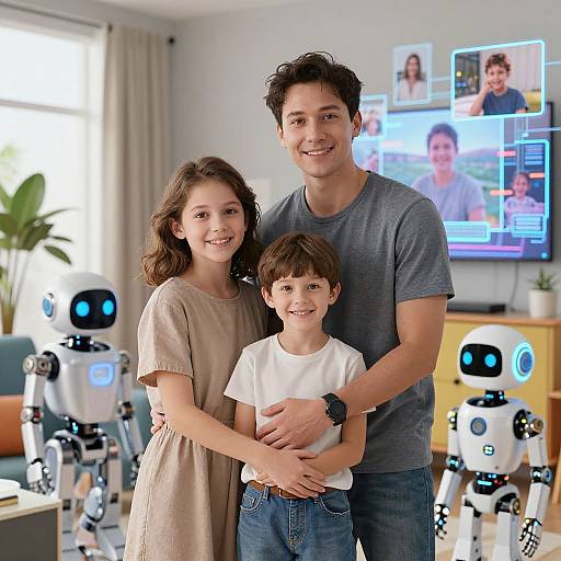 Futuristic AI Family Portrait
