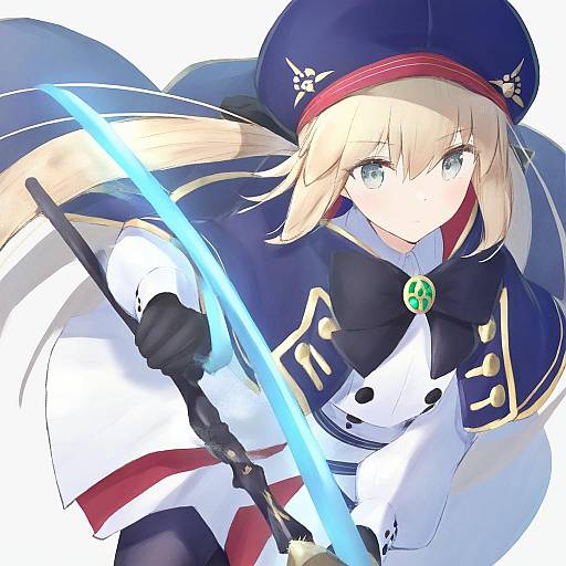 Illustration of Artoria caster (second ascension) (fate), fate/grand order in the style of Chm (macharge)