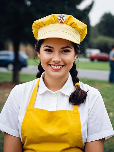 Cheerful Community Helper in Costume