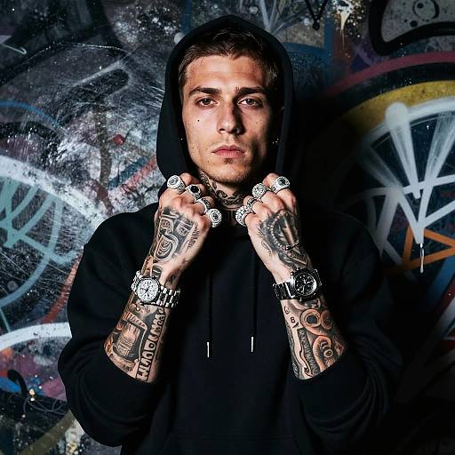 Hyper-Realistic White Rapper Portrait