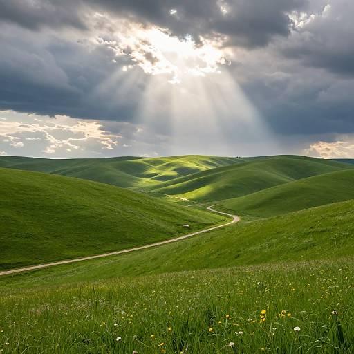 Panoramic Rolling Hills Landscape