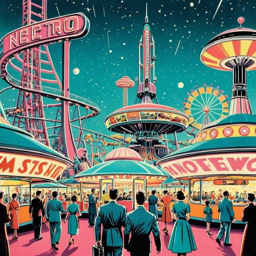 1950s Retrofuturistic Amusement Park