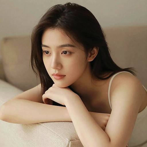 Natural Elegance: Cozy Indoor Portrait