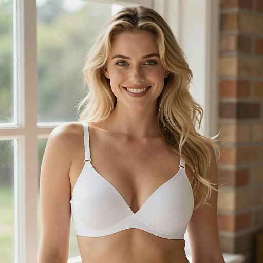 Bright Portrait of a Smiling Woman