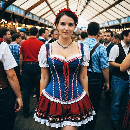 Oktoberfest Woman in Corset Dress