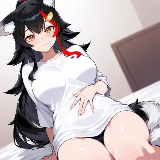 Charming Wolf Girl Virtual Youtuber Artwork