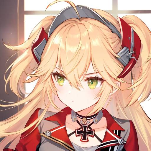 Illustration of Admiral hipper (azur lane), azur lane in the style of Torii sumi