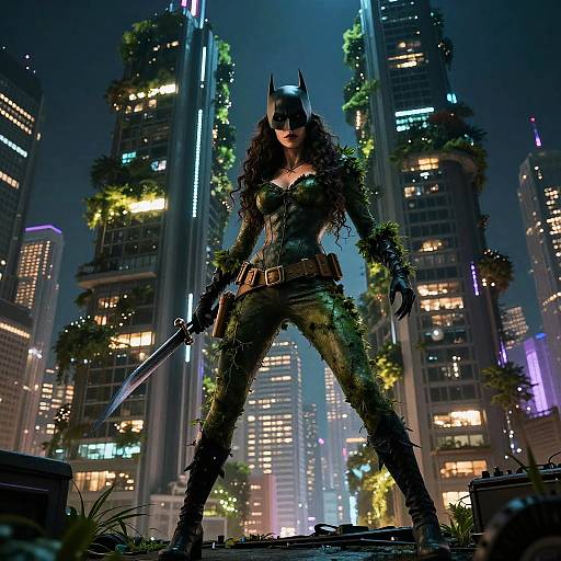 Urban Biologist Poison Ivy in Neon Gotham