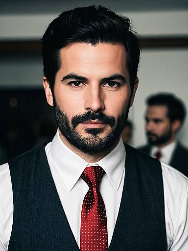 Formal Man at Costume Party