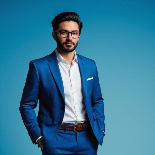 Realistic Portrait of a Stylish Young Man