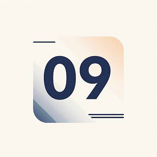 Digital graphic of bold, navy blue number 