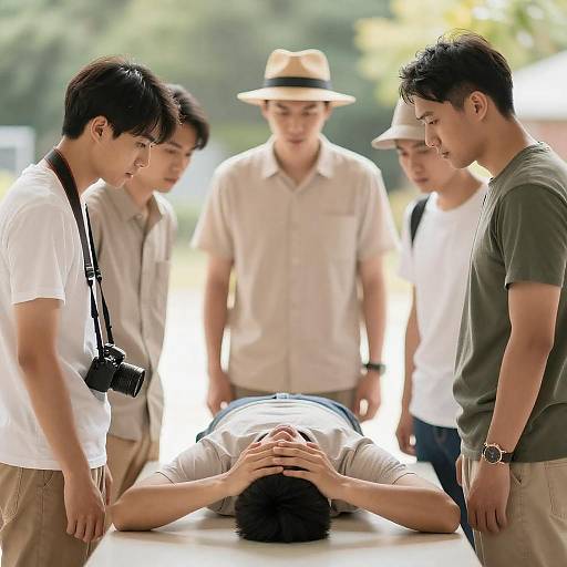 Outdoor Scene: Intense Moment Captured